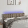 Headboard with LED in taupe gray fabric 144x5x78/88 cm by vidaXL, Headboards and footboards - Ref: Foro24-3122048, Price: 61,...
