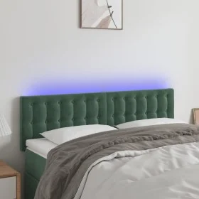 Dunkelgraues Samtkopfteil mit LED 144x5x78/88 cm von vidaXL, Kopf- und Fußteile - Ref: Foro24-3122097, Preis: 68,49 €, Rabatt: %