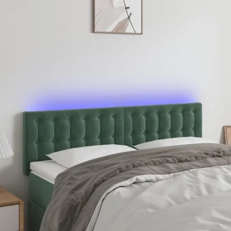 Dunkelgraues Samtkopfteil mit LED 144x5x78/88 cm von vidaXL, Kopf- und Fußteile - Ref: Foro24-3122097, Preis: 68,49 €, Rabatt: %