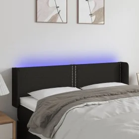 Kopfteil aus schwarzem Stoff mit LED 147x16x78/88 cm von vidaXL, Kopf- und Fußteile - Ref: Foro24-3123096, Preis: 60,03 €, Ra...