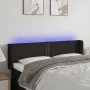 Black fabric headboard with LED 147x16x78/88 cm by vidaXL, Headboards and footboards - Ref: Foro24-3123096, Price: 60,03 €, D...