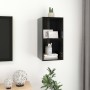 Mueble TV de pared madera contrachapada negro brillo 37x37x72cm de vidaXL, Muebles TV - Ref: Foro24-805478, Precio: 42,87 €, ...