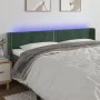 Dark green velvet headboard with LED 203x16x78/88 cm by vidaXL, Headboards and footboards - Ref: Foro24-3123165, Price: 82,64...