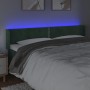 Cabecero con LED de terciopelo verde oscuro 203x16x78/88 cm de vidaXL, Cabeceros y pies de cama - Ref: Foro24-3123165, Precio...