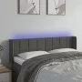 Dark gray velvet headboard with LED 147x16x78/88 cm by vidaXL, Headboards and footboards - Ref: Foro24-3123285, Price: 70,97 ...