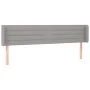 Hellgraues Stoffkopfteil mit LED 203x16x78/88 cm von vidaXL, Kopf- und Fußteile - Ref: Foro24-3123398, Preis: 68,07 €, Rabatt: %