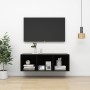 Mueble TV pared madera contrachapada negro brillo 37x37x107cm de vidaXL, Muebles TV - Ref: Foro24-805487, Precio: 43,05 €, De...