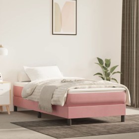 Estructura de cama de terciopelo rosa 90x190 cm de vidaXL, Camas y somieres - Ref: Foro24-3120747, Precio: 92,64 €, Descuento: %
