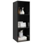 Mueble TV pared madera contrachapada negro brillo 37x37x107cm de vidaXL, Muebles TV - Ref: Foro24-805487, Precio: 43,05 €, De...