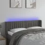 Dark gray velvet headboard with LED 147x16x78/88 cm by vidaXL, Headboards and footboards - Ref: Foro24-3123523, Price: 76,82 ...