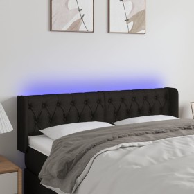 Cabecero con LED de tela negro 147x16x78/88 cm de vidaXL, Cabeceros y pies de cama - Ref: Foro24-3123572, Precio: 74,46 €, De...