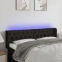 Black fabric headboard with LED 147x16x78/88 cm by vidaXL, Headboards and footboards - Ref: Foro24-3123572, Price: 73,76 €, D...