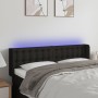 Cabecero con LED de tela negro 147x16x78/88 cm de vidaXL, Cabeceros y pies de cama - Ref: Foro24-3123670, Precio: 70,72 €, De...