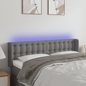Cabecero con LED de tela gris oscuro 147x16x78/88 cm de vidaXL, Cabeceros y pies de cama - Ref: Foro24-3123669, Precio: 80,22...