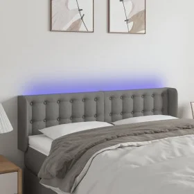 Dunkelgraues Stoffkopfteil mit LED 147x16x78/88 cm von vidaXL, Kopf- und Fußteile - Ref: Foro24-3123669, Preis: 80,08 €, Raba...