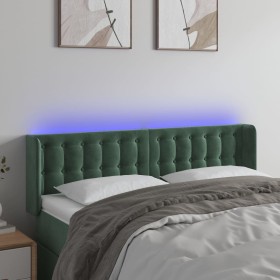 Cabecero con LED de terciopelo verde oscuro 147x16x78/88 cm de vidaXL, Cabeceros y pies de cama - Ref: Foro24-3123721, Precio...
