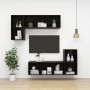 Mueble TV pared madera contrachapada negro brillo 37x37x107cm de vidaXL, Muebles TV - Ref: Foro24-805487, Precio: 43,05 €, De...