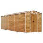 Caseta de jardín acero galvanizado marrón claro 191x640x198 cm de vidaXL, Cobertizos - Ref: Foro24-3188281, Precio: 945,16 €,...