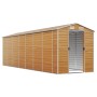Caseta de jardín acero galvanizado marrón claro 191x640x198 cm de vidaXL, Cobertizos - Ref: Foro24-3188281, Precio: 945,16 €,...