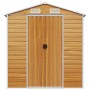 Caseta de jardín acero galvanizado marrón claro 191x640x198 cm de vidaXL, Cobertizos - Ref: Foro24-3188281, Precio: 945,16 €,...