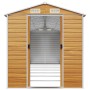 Caseta de jardín acero galvanizado marrón claro 191x640x198 cm de vidaXL, Cobertizos - Ref: Foro24-3188281, Precio: 945,16 €,...