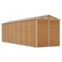 Caseta de jardín acero galvanizado marrón claro 191x640x198 cm de vidaXL, Cobertizos - Ref: Foro24-3188281, Precio: 945,16 €,...