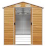 Caseta de jardín acero galvanizado marrón claro 191x470x198 cm de vidaXL, Cobertizos - Ref: Foro24-3188279, Precio: 766,87 €,...