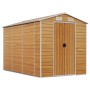 Caseta de jardín acero galvanizado marrón claro 191x300x198 cm de vidaXL, Cobertizos - Ref: Foro24-3188277, Precio: 496,43 €,...