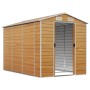 Caseta de jardín acero galvanizado marrón claro 191x300x198 cm de vidaXL, Cobertizos - Ref: Foro24-3188277, Precio: 496,43 €,...