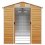 Caseta de jardín acero galvanizado marrón claro 191x300x198 cm de vidaXL, Cobertizos - Ref: Foro24-3188277, Precio: 496,43 €,...