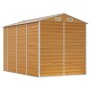 Caseta de jardín acero galvanizado marrón claro 191x300x198 cm de vidaXL, Cobertizos - Ref: Foro24-3188277, Precio: 496,43 €,...