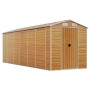 Caseta de jardín acero galvanizado marrón claro 191x555x198 cm de vidaXL, Cobertizos - Ref: Foro24-3188280, Precio: 856,01 €,...