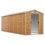 Caseta de jardín acero galvanizado marrón claro 191x555x198 cm de vidaXL, Cobertizos - Ref: Foro24-3188280, Precio: 856,01 €,...
