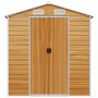 Caseta de jardín acero galvanizado marrón claro 191x555x198 cm de vidaXL, Cobertizos - Ref: Foro24-3188280, Precio: 856,01 €,...