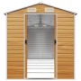 Caseta de jardín acero galvanizado marrón claro 191x555x198 cm de vidaXL, Cobertizos - Ref: Foro24-3188280, Precio: 856,01 €,...