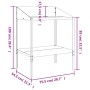 Soporte de plantas acero galvanizado antracita 75,5x54,5x100 cm de vidaXL, Soportes para macetas - Ref: Foro24-364535, Precio...