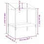 Soporte de plantas acero galvanizado antracita 75,5x54,5x100 cm de vidaXL, Soportes para macetas - Ref: Foro24-364535, Precio...