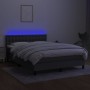 Cama box spring colchón y luces LED tela gris oscuro 140x190 cm de vidaXL, Camas y somieres - Ref: Foro24-3133470, Precio: 47...