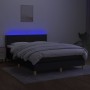 Cama box spring colchón y luces LED tela negro 140x200 cm de vidaXL, Camas y somieres - Ref: Foro24-3133639, Precio: 449,33 €...
