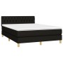 Cama box spring colchón y luces LED tela negro 140x190 cm de vidaXL, Camas y somieres - Ref: Foro24-3133951, Precio: 452,70 €...