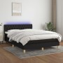 Cama box spring colchón y luces LED tela negro 140x200 cm de vidaXL, Camas y somieres - Ref: Foro24-3133959, Precio: 466,68 €...