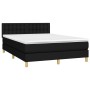 Cama box spring colchón y luces LED tela negro 140x200 cm de vidaXL, Camas y somieres - Ref: Foro24-3134039, Precio: 463,91 €...