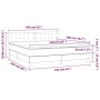 Cama box spring con colchón tela y LED gris claro 160x200 cm de vidaXL, Camas y somieres - Ref: Foro24-3134045, Precio: 509,8...