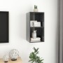 Mueble TV de pared madera contrachapada gris brillo 37x37x72 cm de vidaXL, Muebles TV - Ref: Foro24-805479, Precio: 40,51 €, ...
