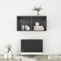 Mueble TV de pared madera contrachapada gris brillo 37x37x72 cm de vidaXL, Muebles TV - Ref: Foro24-805479, Precio: 40,51 €, ...