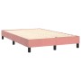 Cama box spring colchón y LED terciopelo rosa 120x200 cm de vidaXL, Camas y somieres - Ref: Foro24-3134518, Precio: 393,43 €,...
