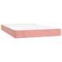Cama box spring colchón y LED terciopelo rosa 120x200 cm de vidaXL, Camas y somieres - Ref: Foro24-3134518, Precio: 393,43 €,...