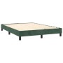 Cama box spring colchón y LED terciopelo verde oscuro 140x200cm de vidaXL, Camas y somieres - Ref: Foro24-3134648, Precio: 45...