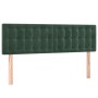 Cama box spring colchón y LED terciopelo verde oscuro 140x200cm de vidaXL, Camas y somieres - Ref: Foro24-3134648, Precio: 45...