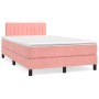 Cama box spring con colchón terciopelo rosa 120x200 cm de vidaXL, Camas y somieres - Ref: Foro24-3141418, Precio: 388,40 €, D...